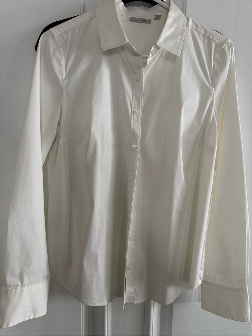 Halogen White Button-Down Cotton Shirt